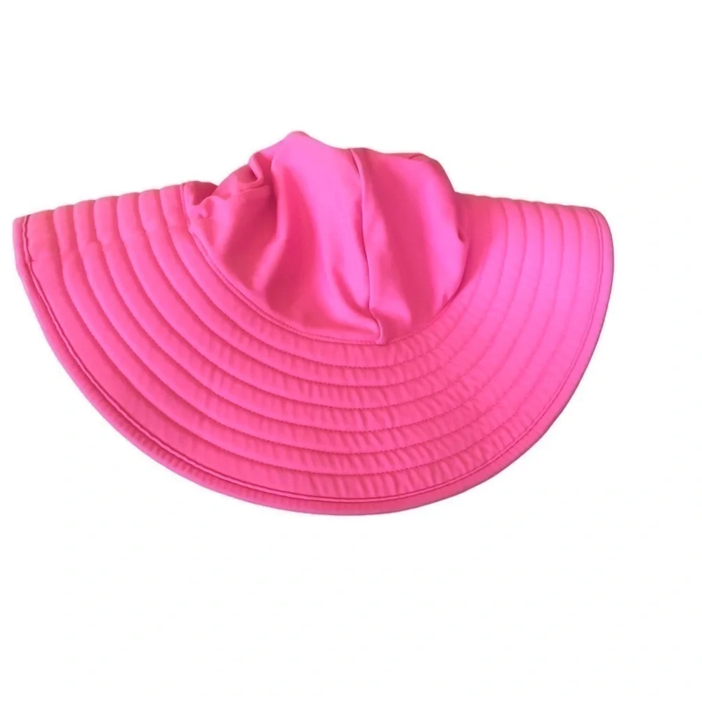 Hanna Andersson Reversible Floppy Sun Hat Pink/Heart Colorful Print Size M